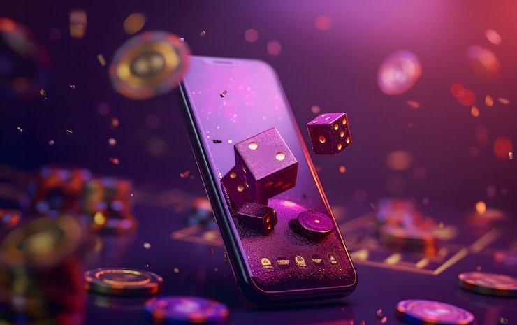 Aplikasi pompa77 menampilkan slot games dan live casino di layar Android