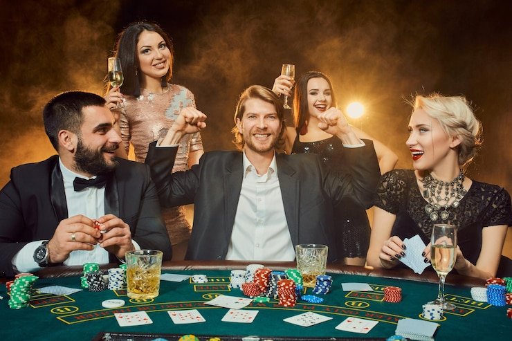 Antarmuka pemain Infinite Blackjack menampilkan taruhan, total kartu, dan tombol aksi dengan jelas